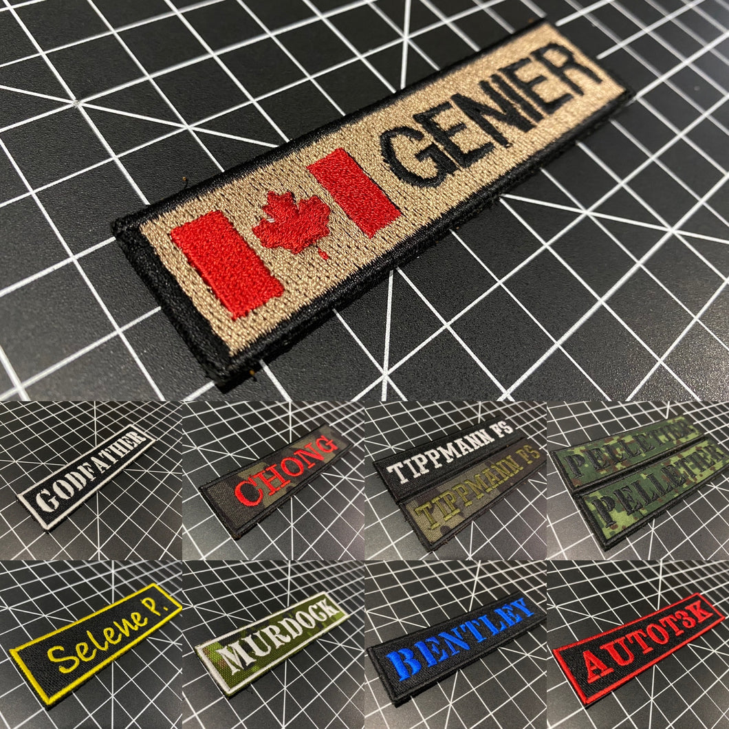 NAMETAGS -1'' x 4'' (10 Letters/numbers maximum)
