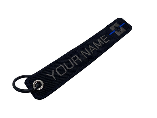 Personalized embroidered key ring