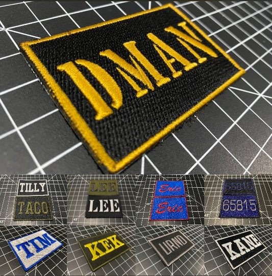 Custom Name Patch for uniforms