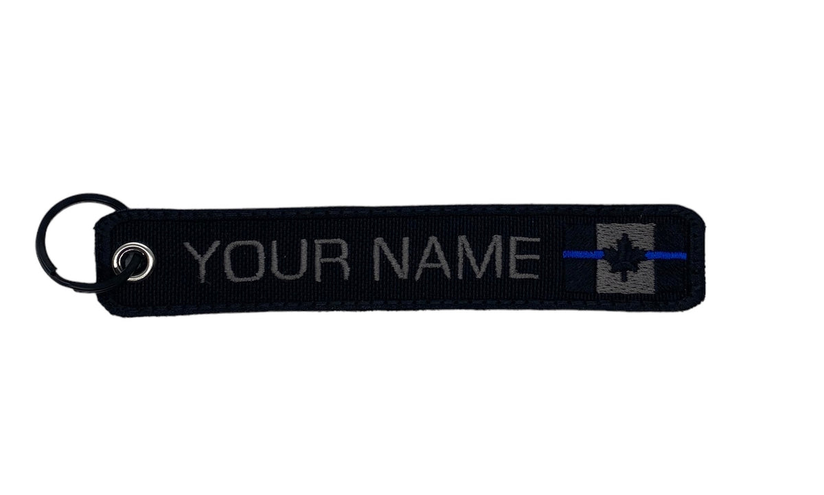 Personalized embroidered keychain