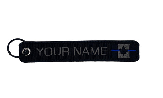 Personalized embroidered keychain