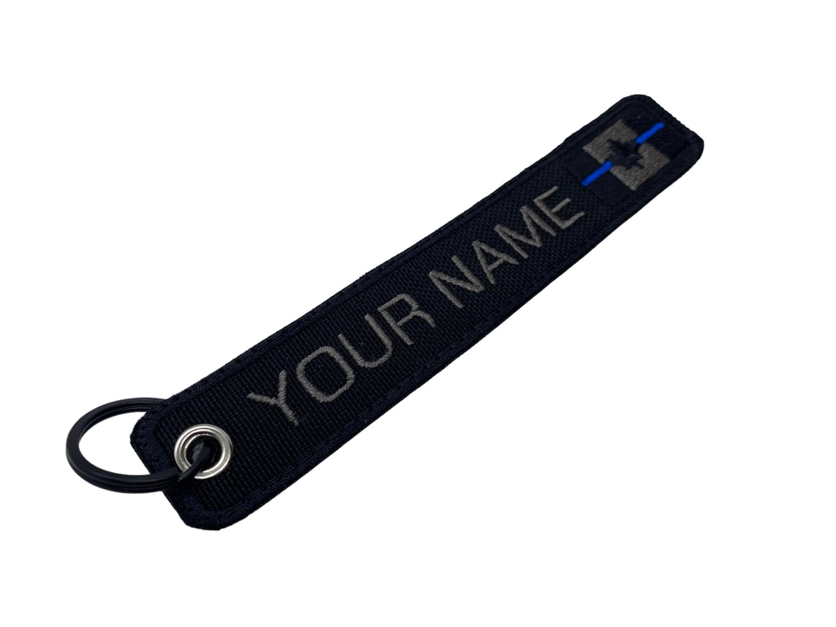 Personalized embroidered key ring